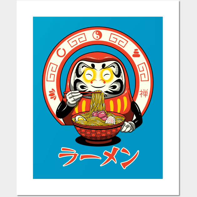 Daruma Zen Ramen Wall Art by Vincent Trinidad Art